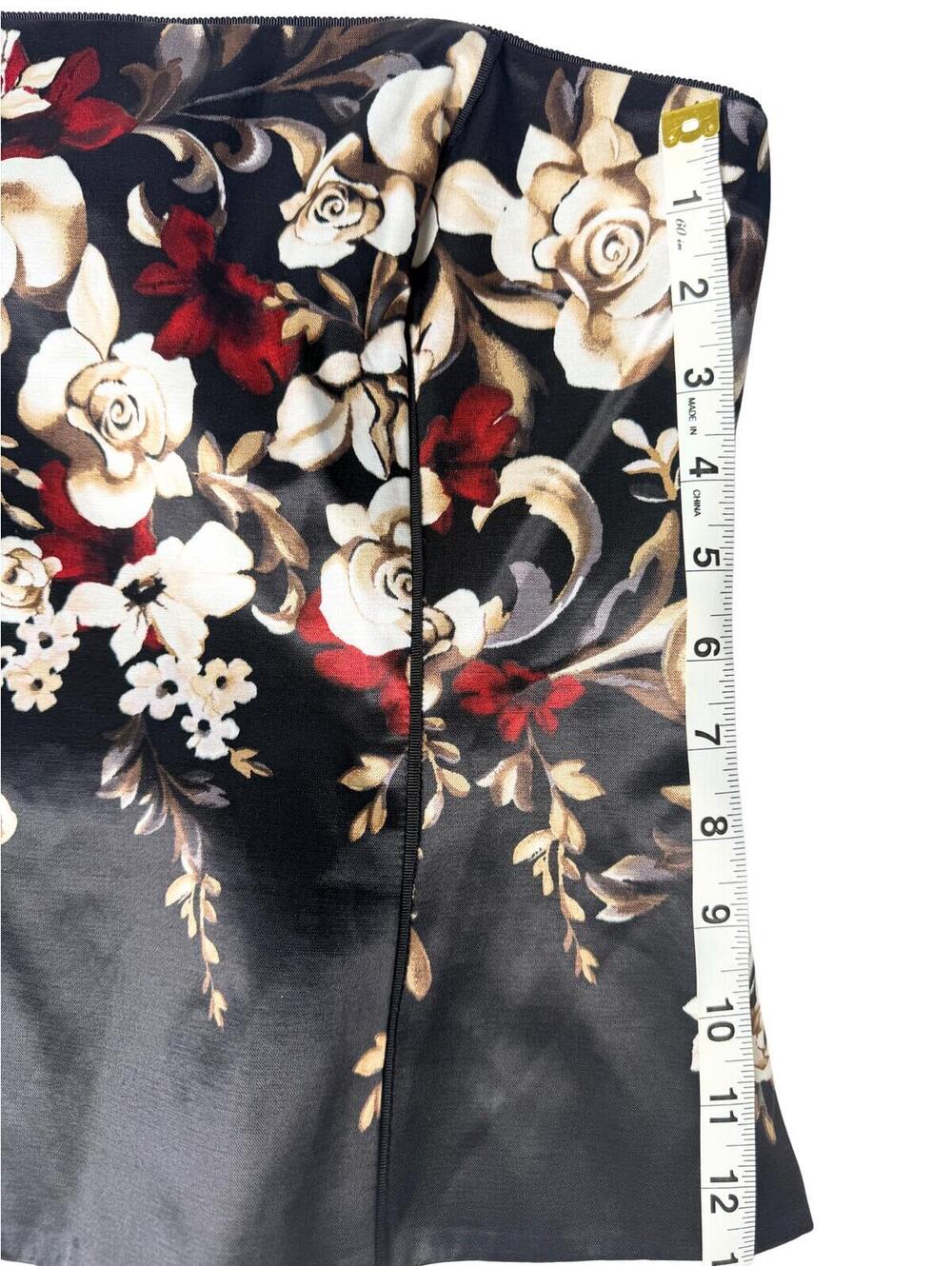 White House Black Market Floral Bustier Corset Top Size 2 Strapless Rose Print - Picture 7 of 7